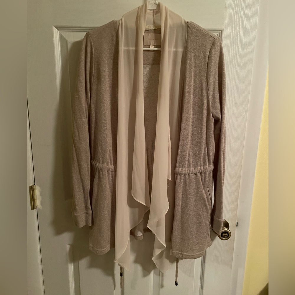 Open front drape cardigan